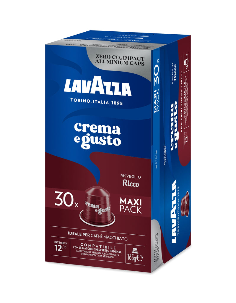 Nespresso Compatible Lavazza Crema e Gusto Ricco 30 Coffee Capsules