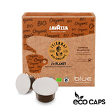 Lavazza Blue Tierra Bio for Planet 600 ECO CAPS Coffee Capsules Front Pack and Capsules
