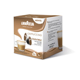 Dolce Gusto Compatible Lavazza 8 Cappuccino (Milk + Coffee) Capsules - Right-Tilted Pack