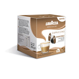 Dolce Gusto Compatible Lavazza 24 Cappuccino (Milk + Coffee) Capsules - Left-Tilted Pack