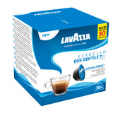 Dolce Gusto Compatible Lavazza Dek Gentile 60 Espresso Coffee Capsules - Left-Tilted Pack