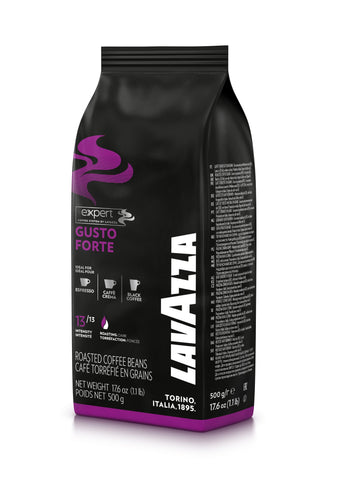 Lavazza Gusto Forte Coffee Beans (12 Packs of 500g) Right-Tilted Pack
