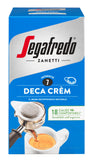 Segafredo Deca Crem Decaffeinated ESE Coffee Paper Pods (1 Pack of 18) - New Front Pack
