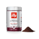 Illy Moka Intenso Ground Coffee (2 Packs of 250g) Tin and Ground Coffee