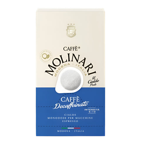Molinari Decaffeinated ESE Coffee Paper Pods (1 Pack of 18)
