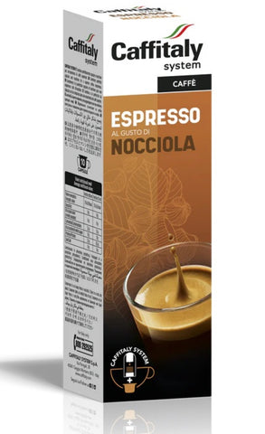 Caffitaly Nocciola Hazelnut Coffee Capsules (1 Pack of 10) - Newer Packet