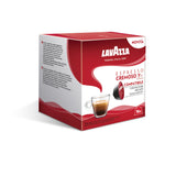 Dolce Gusto Compatible Lavazza Cremoso 16 Espresso Coffee Capsules Left-Tilted Pack