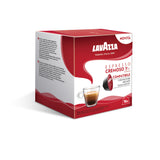 Dolce Gusto Compatible Lavazza Cremoso 32 Espresso Coffee Capsules Left-Tilted Pack