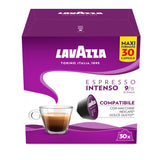 Dolce Gusto Compatible Lavazza Intenso 90 Espresso Coffee Capsules Front Pack