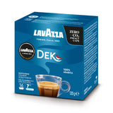 Lavazza A Modo Mio Dek Cremoso Decaffeinated Coffee Capsules (4 Packs of 16) New Packet