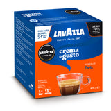 Lavazza A Modo Mio Crema e Gusto Forte Coffee Capsules (1 Pack of 54) Left-Tilted Packet