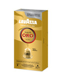 Nespresso Compatible Lavazza Oro 20 Aluminium Capsules (2 Packs of 10) Right-Tilted Pack
