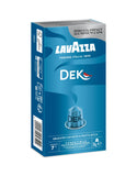 Nespresso Compatible Lavazza Dek 20 Aluminium Capsules (2 Packs of 10) Left-Tilted Pack