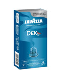 Nespresso Compatible Lavazza Dek 40 Aluminium Capsules (4 Packs of 10) Left-Tilted Pack