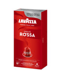 Nespresso Compatible Lavazza Qualita Rossa 50 Aluminium Capsules (5 Packs of 10) Right-Tilted Pack