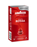 Nespresso Compatible Lavazza Qualita Rossa 10 Aluminium Capsules (1 Pack of 10) Left-Tilted Pack