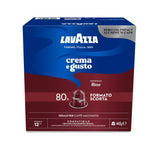 Nespresso Compatible Lavazza Crema e Gusto Ricco 80 Aluminium Capsules (Family Pack) Front Pack
