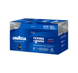 Nespresso Compatible Lavazza Crema & Gusto 30 Aluminium Capsules (Maxi Pack) Right-Tilted Horizontal Pack