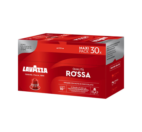 Nespresso Compatible Lavazza Qualita Rossa 30 Coffee Capsules