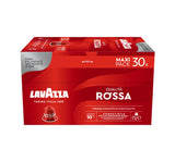 Nespresso Compatible Lavazza Qualita Rossa 30 Coffee Capsules (Maxi Pack) Front Horizontal Pack