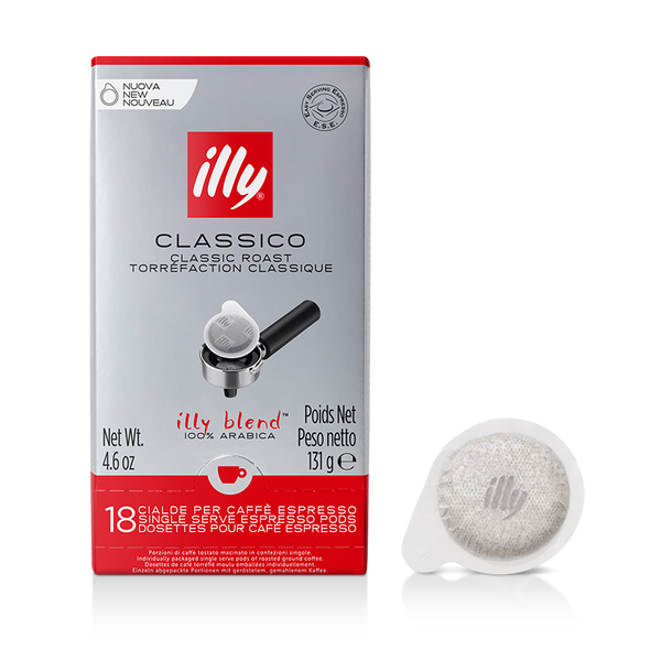 Illy Classico ESE Coffee Paper Pods 1 Pack of 18 Pods