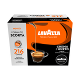 Lavazza A Modo Mio Crema e Gusto Forte Coffee Capsules (4 Packs of 54) New Front-Facing Case