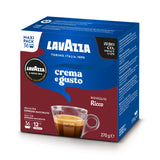 Lavazza A Modo Mio Crema e Gusto Ricco Coffee Capsules (2 Packs of 36) Right-Tilted Packet