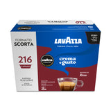Lavazza A Modo Mio Crema e Gusto Ricco Coffee Capsules (4 Packs of 54) Front-Facing Case