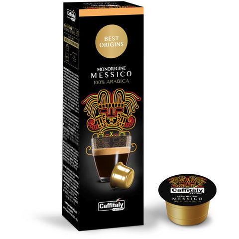 Caffitaly Monorigine Messico Coffee Capsules (10 Packs of 10) Packet