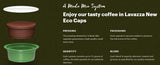 Lavazza A Modo Mio Tierra Bio for Planet ECO CAPS Coffee Capsules (5 Packs of 16) ECO CAPS Layers