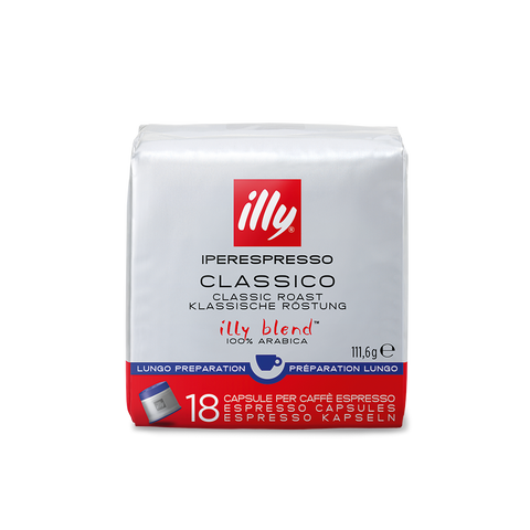 Illy IperEspresso Classico Lungo Coffee Capsules (6 Packs of 18)
