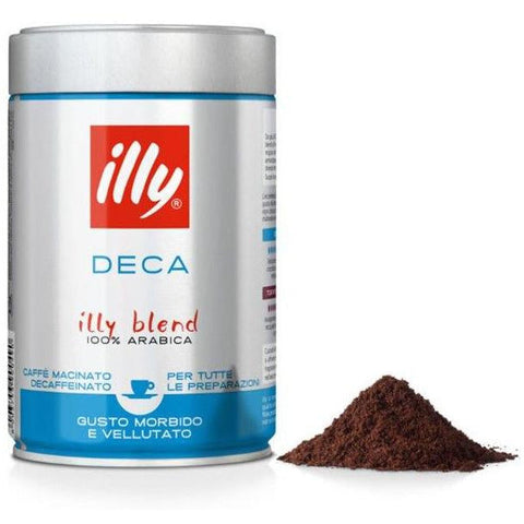 New Illy Decaffeinated by water method Espresso Ground Coffee 250g tin - 8003753900490