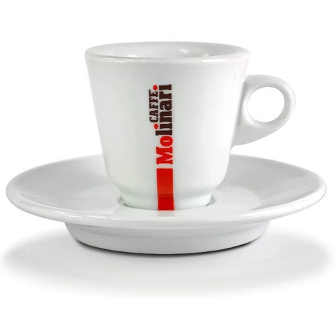 Molinari 6x 75ml Espresso Cups & Saucers