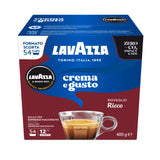 Lavazza A Modo Mio Crema e Gusto Ricco Coffee Capsules (2 Packs of 54) Front-Facing Packet