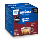 Lavazza A Modo Mio Crema e Gusto Ricco Coffee Capsules (1 Pack of 54) Left-Tilted Packet