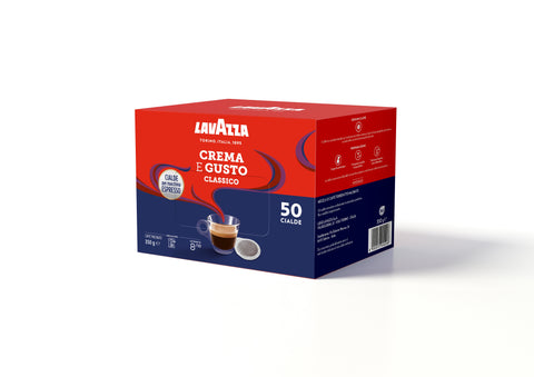 Lavazza Crema e Gusto ESE Coffee Paper Pods (1 Pack of 50) Right Pack